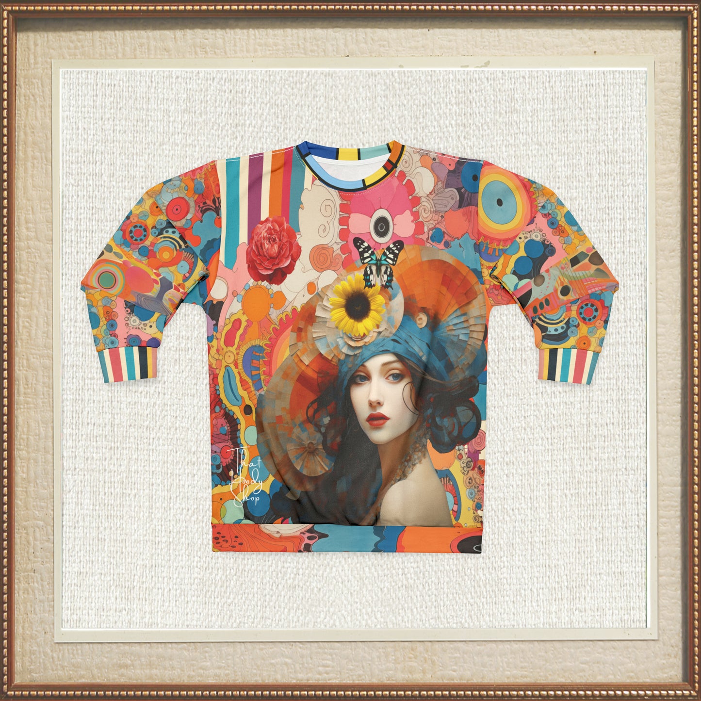 Lady Kitterling in Chapeau Abstract Art Unisex Sweatshirt
