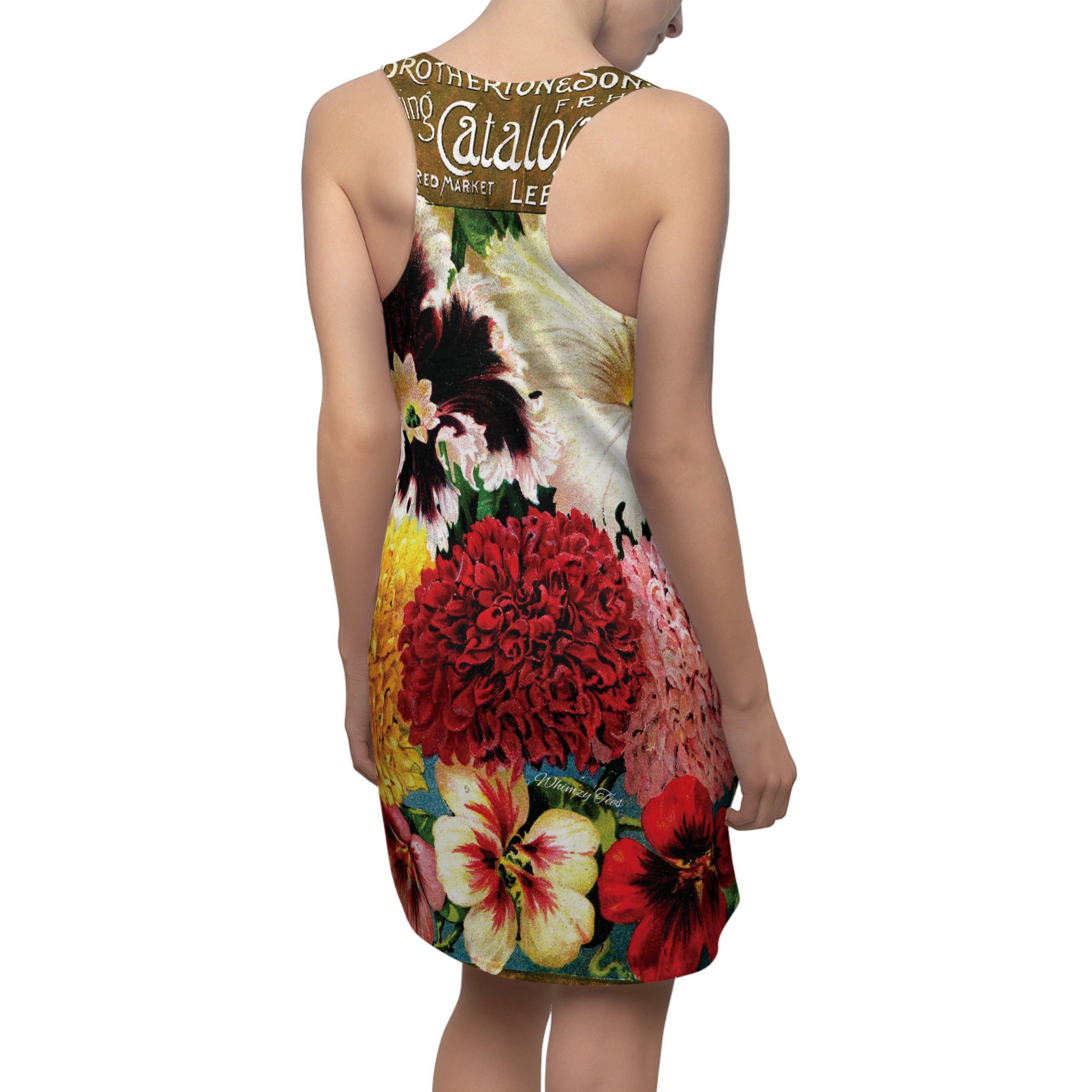 Scarlet Carnation Vintage Floral Racerback Dress