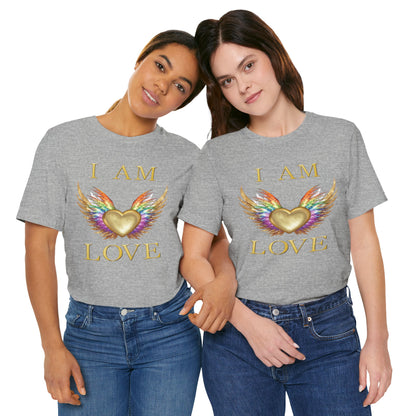 I am Love Angel Wings Short Sleeve Tee