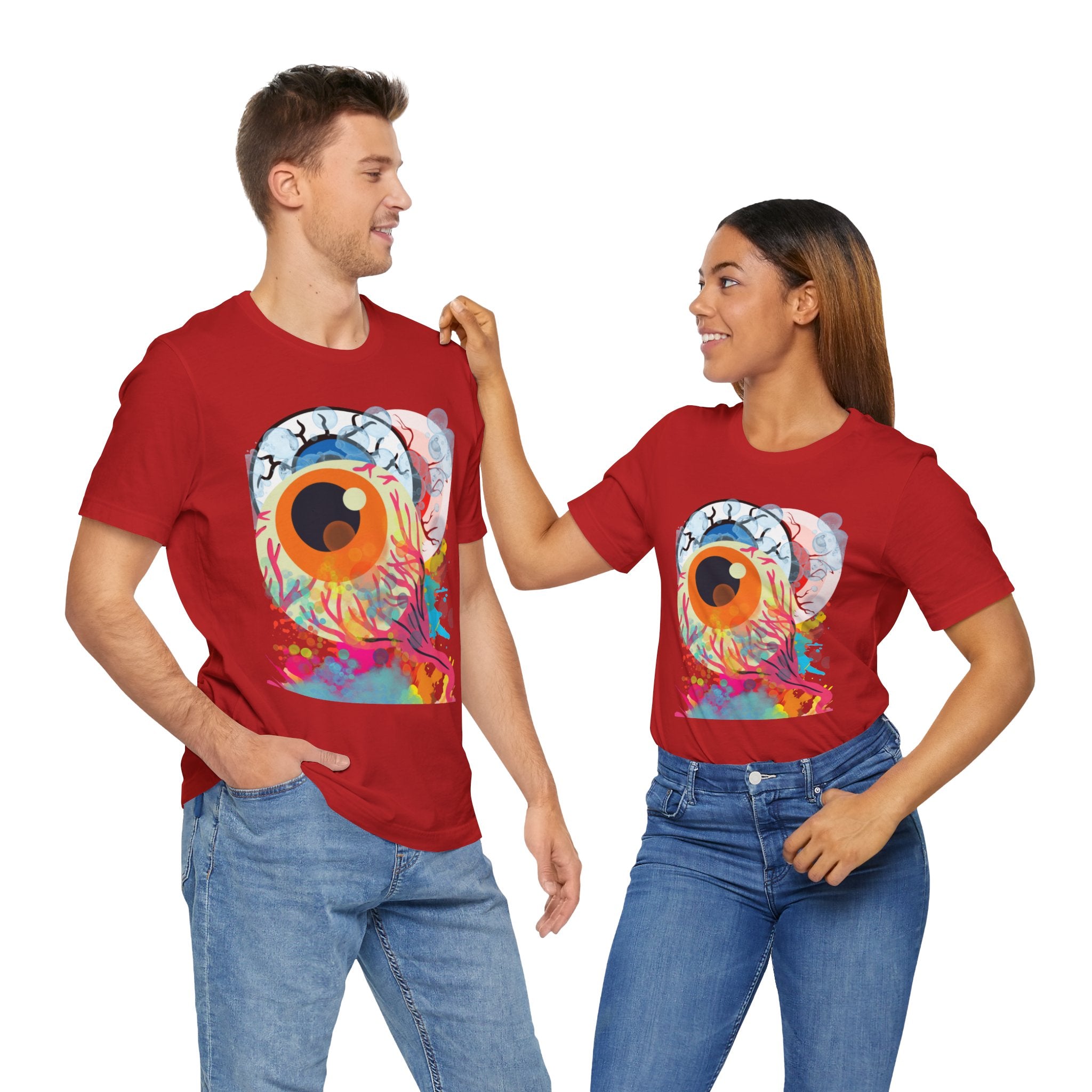 Eyes in Abstract Unisex Short Sleeve Tee