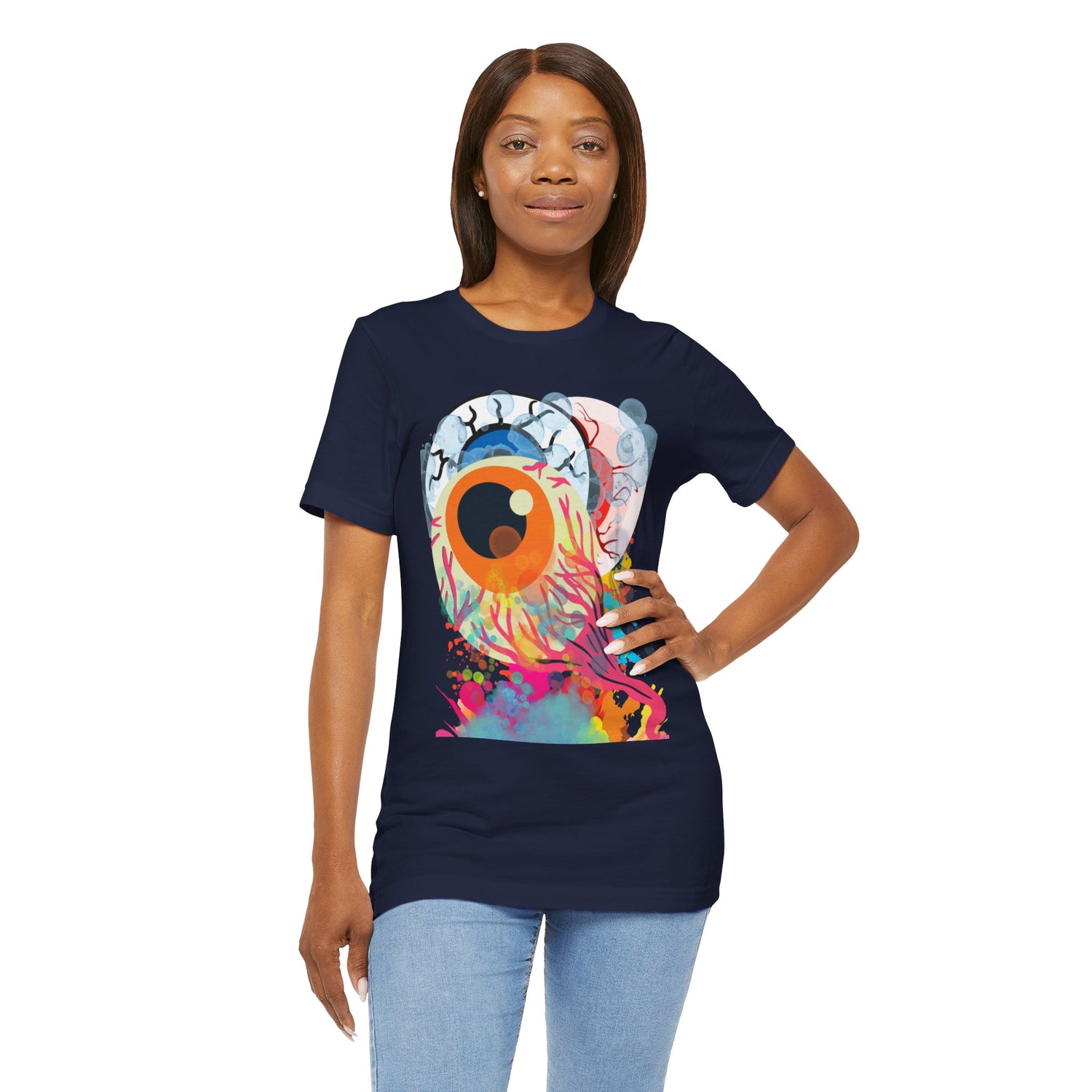 Eyes in Abstract Unisex Short Sleeve Tee