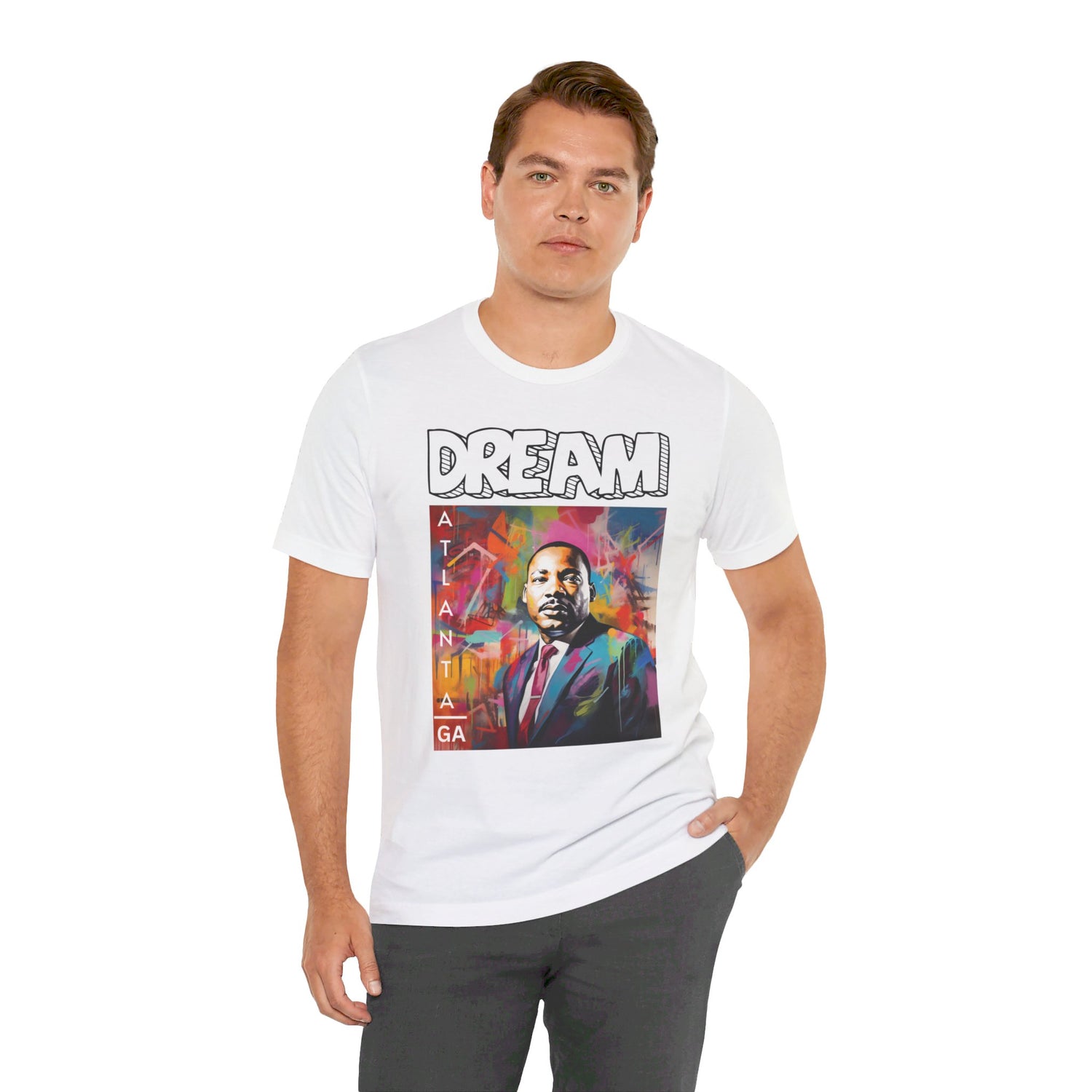 MLK Jr Dream Graffiti Art Unisex Short Sleeve Tee