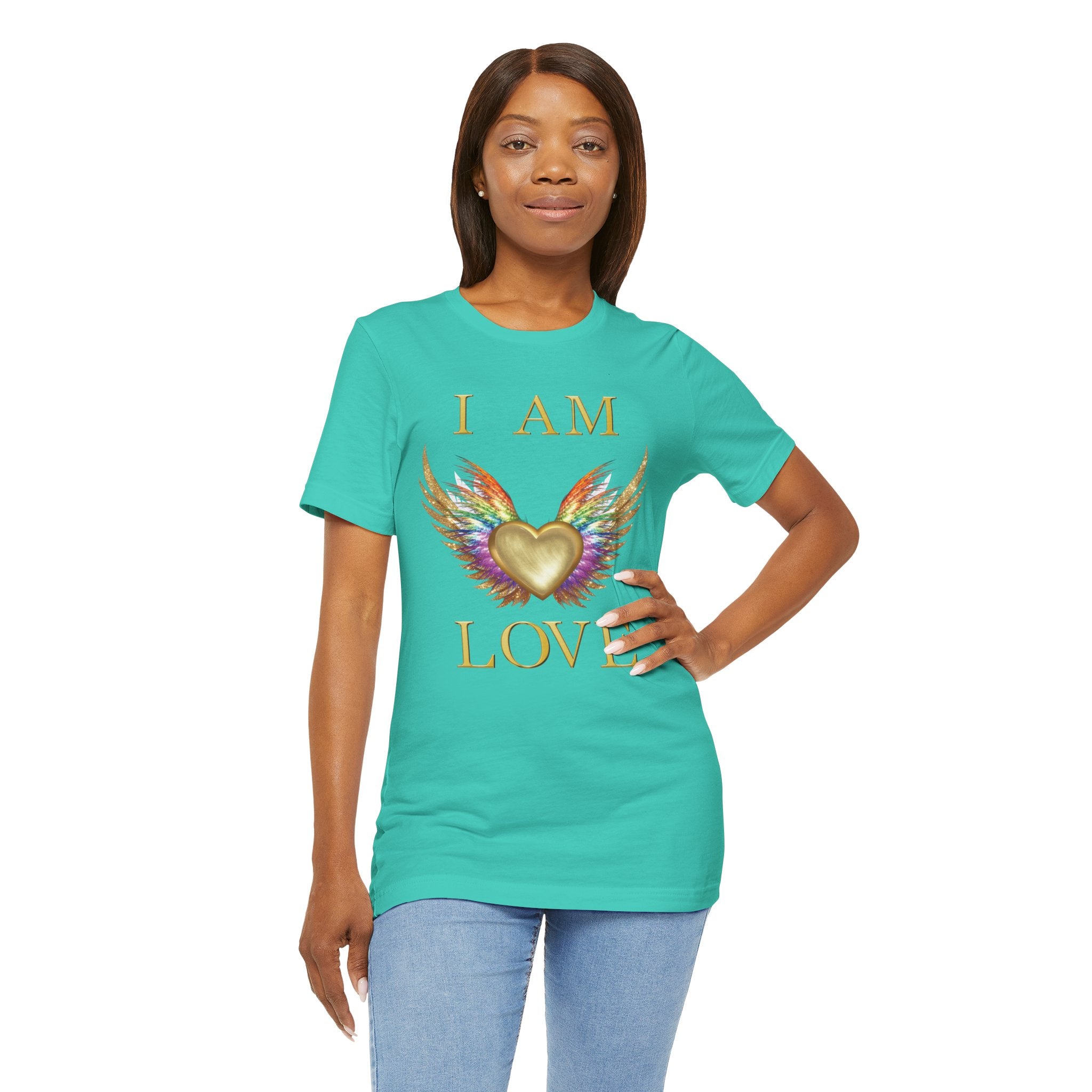 I am Love Angel Wings Short Sleeve Tee