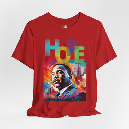 MLK Jr Hope Graffiti Art Unisex Short Sleeve Tee