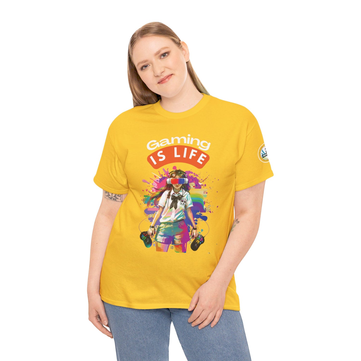 Gaming is Life - Girl Gamer Unisex Heavy Cotton Tee