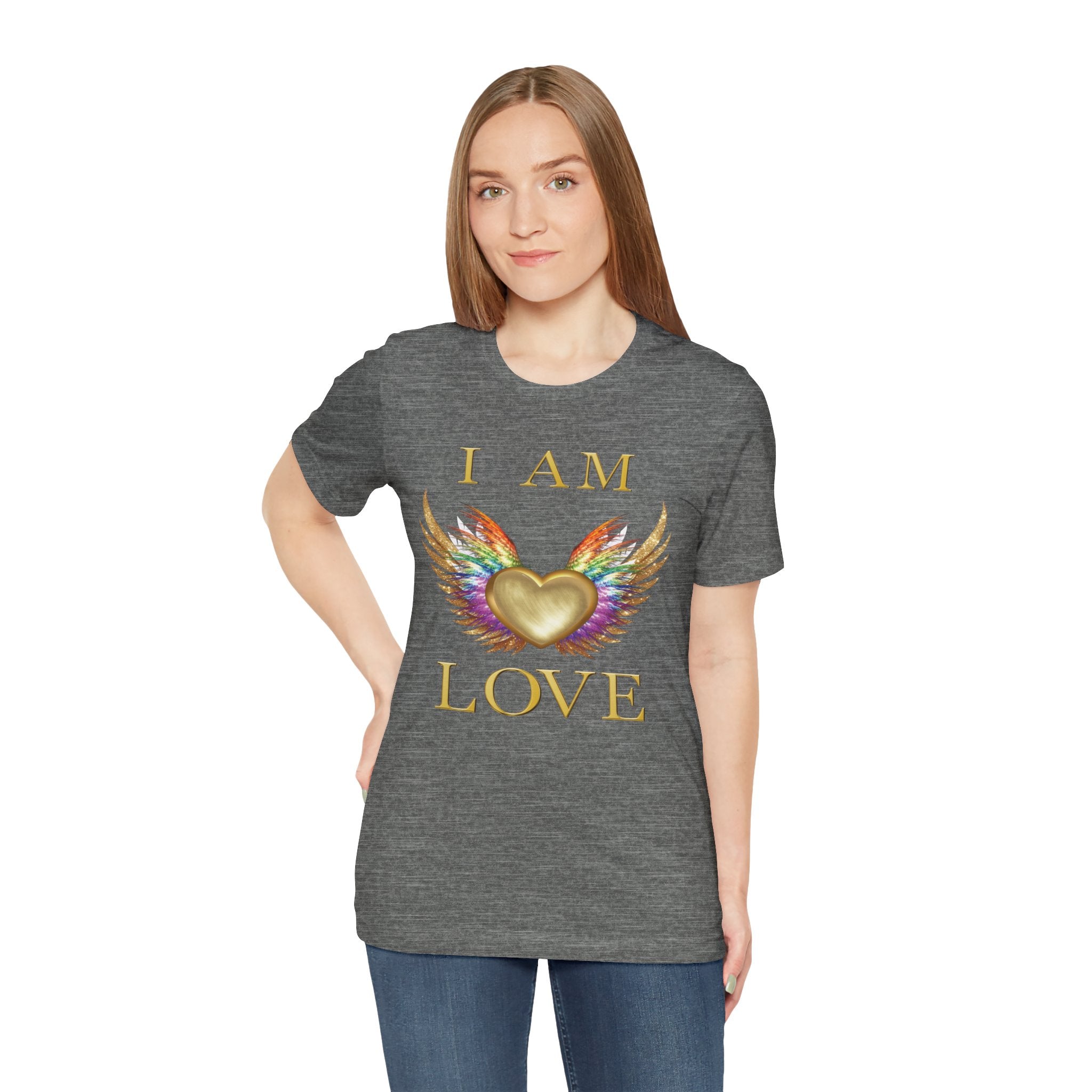 I am Love Angel Wings Short Sleeve Tee