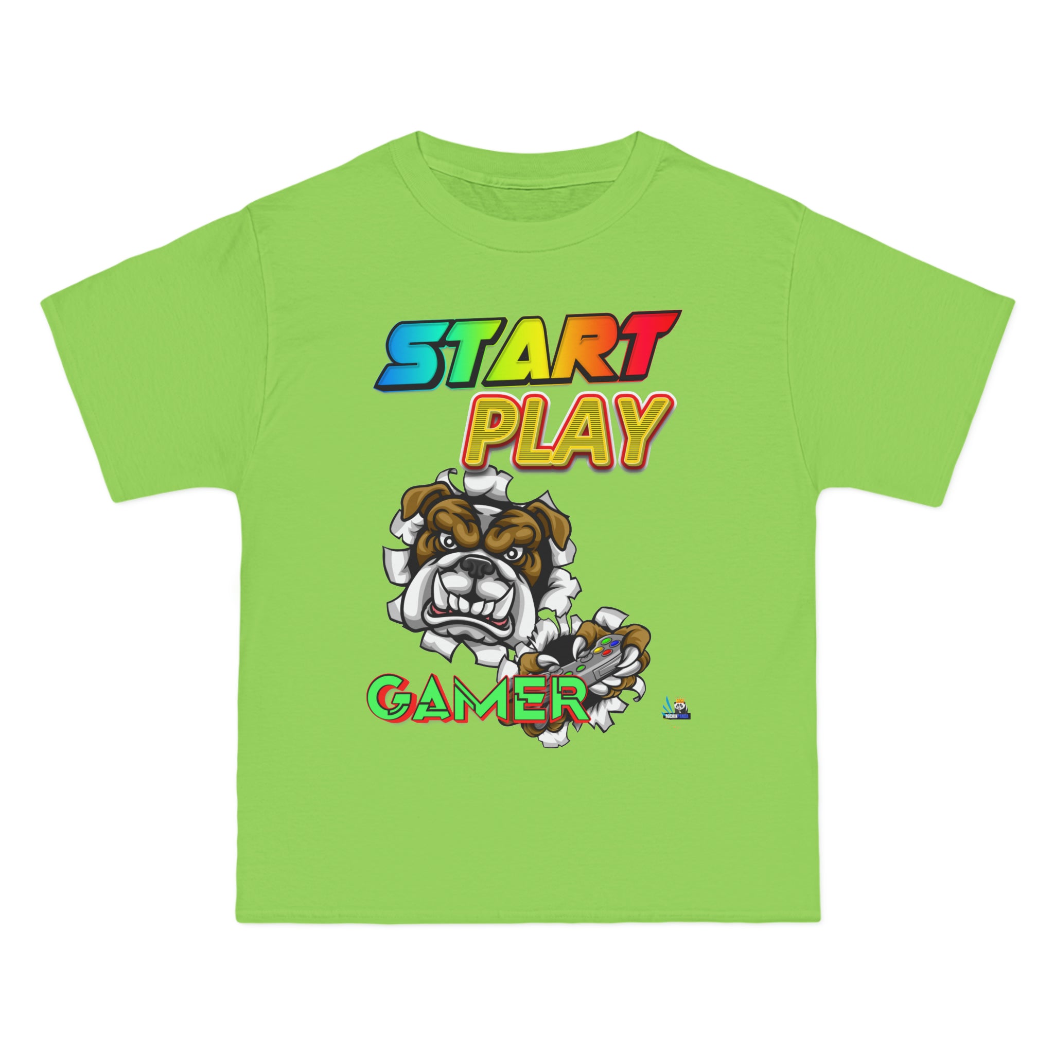 Camiseta para juegos unisex de peso pesado Start Play Bulldog Edition