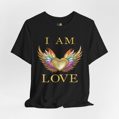 I am Love Angel Wings Short Sleeve Tee