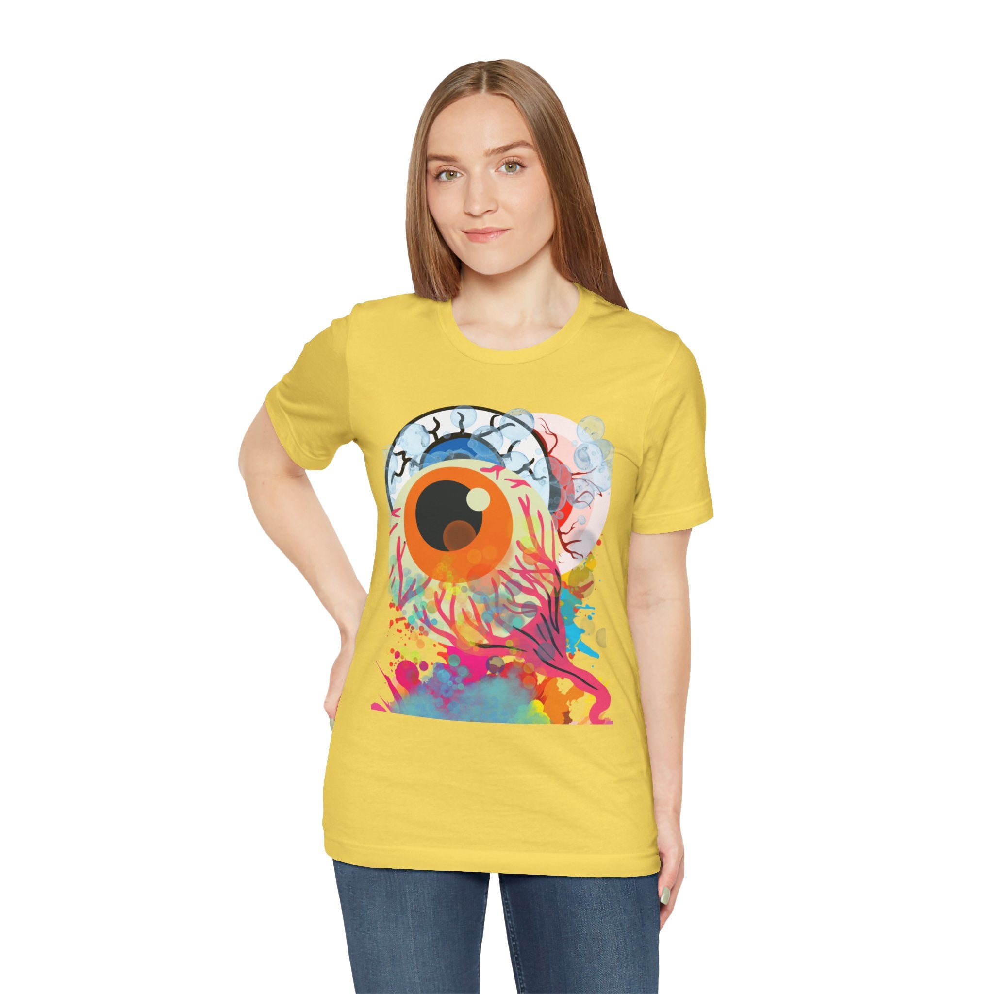 Eyes in Abstract Unisex Short Sleeve Tee