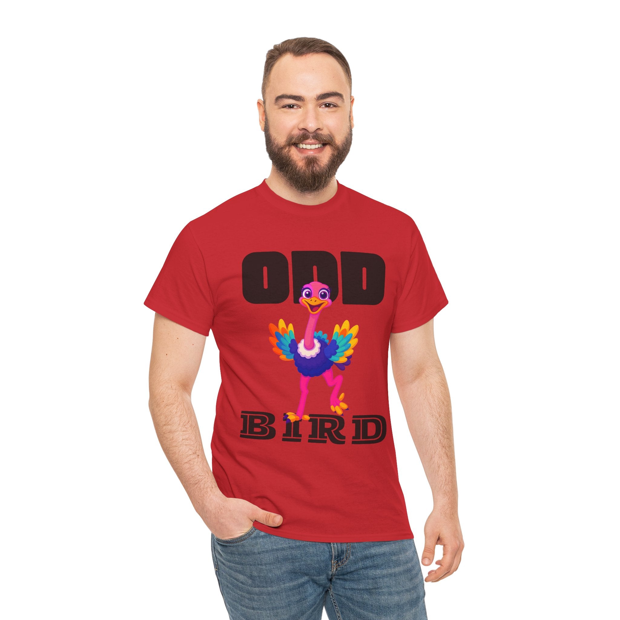 Colorful Odd Bird Heavyweight Unisex Tee