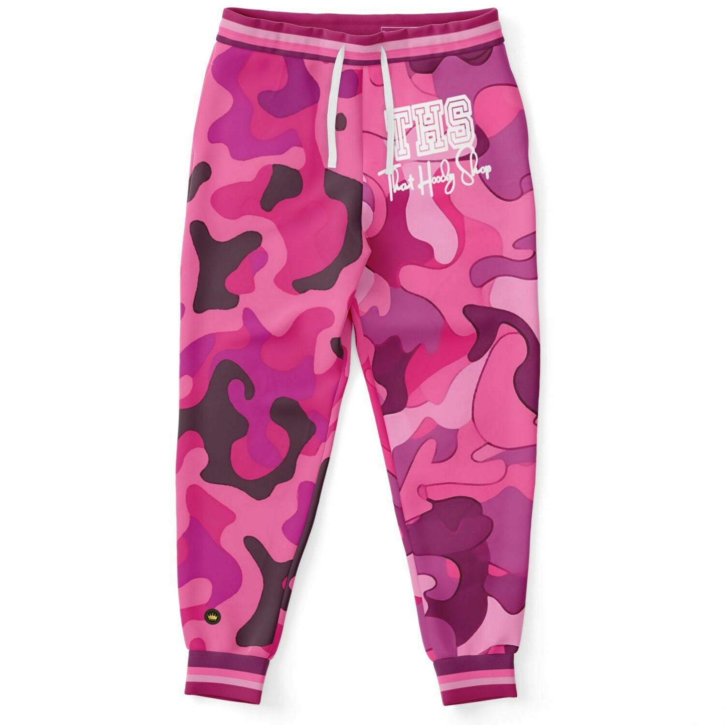 Passion Pink Abstract Camouflage Eco-Poly Unisex Joggers