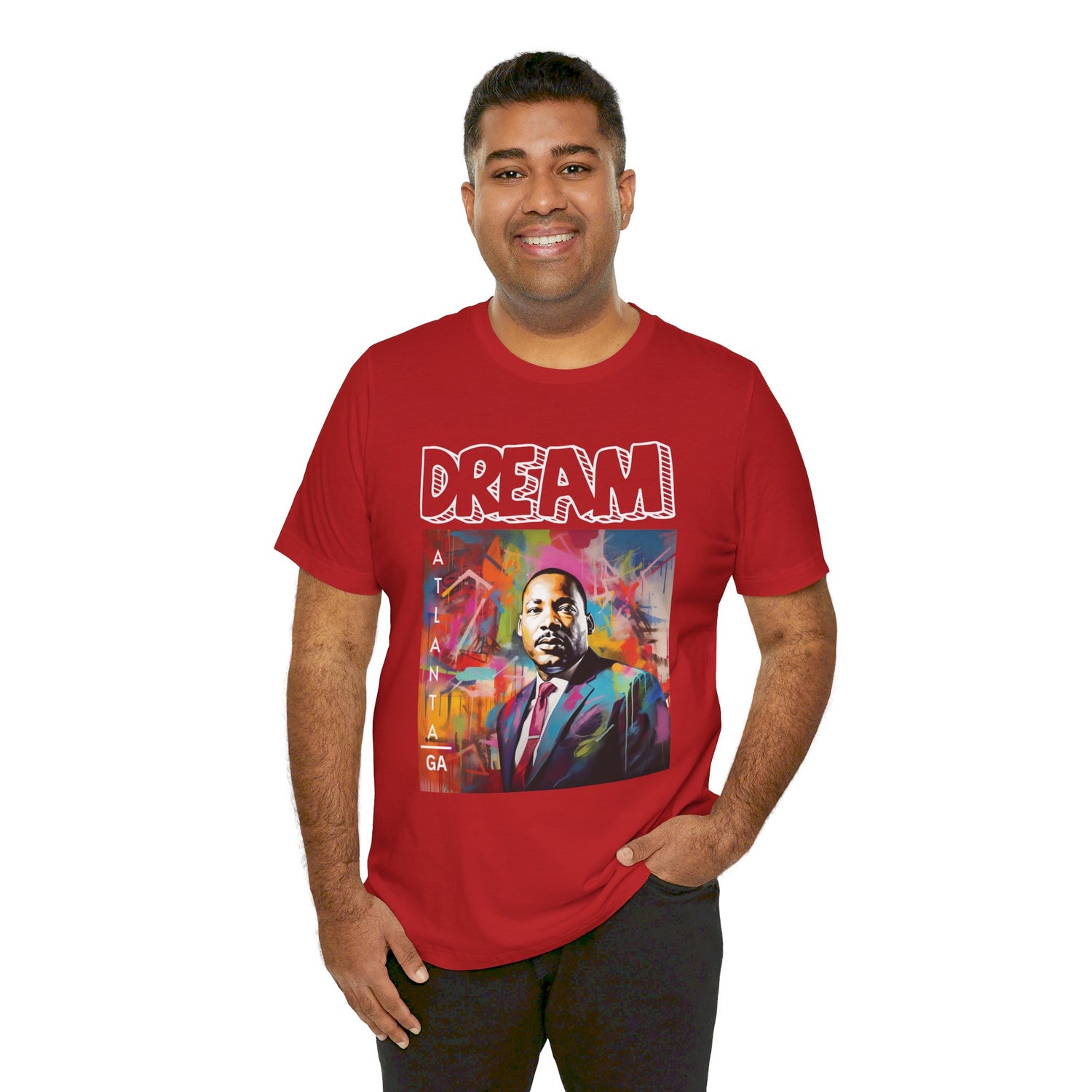 MLK Jr Dream Graffiti Art Unisex Short Sleeve Tee