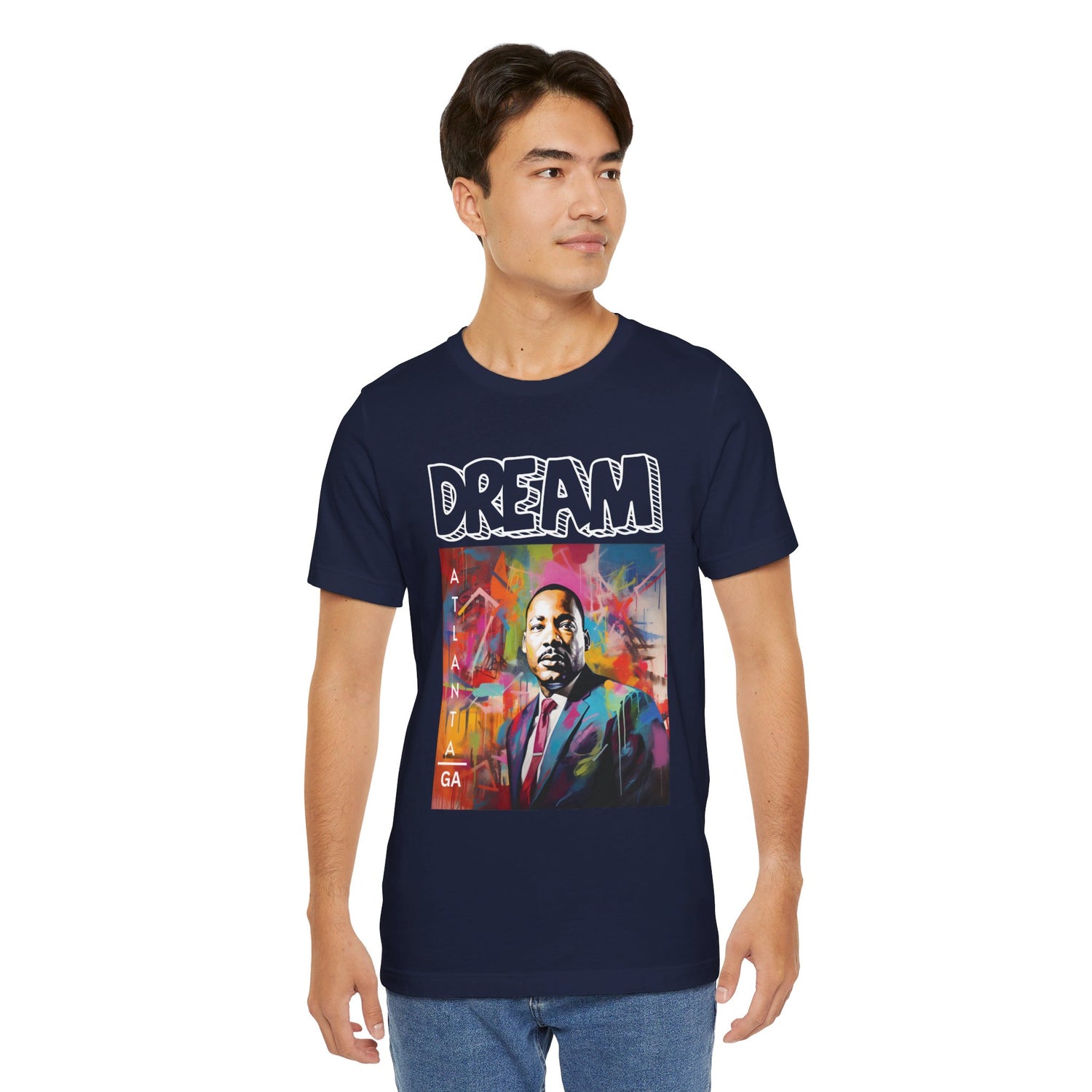 MLK Jr Dream Graffiti Art Unisex Short Sleeve Tee