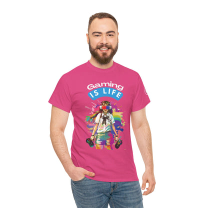 Gaming is Life - Girl Gamer Unisex Heavy Cotton Tee