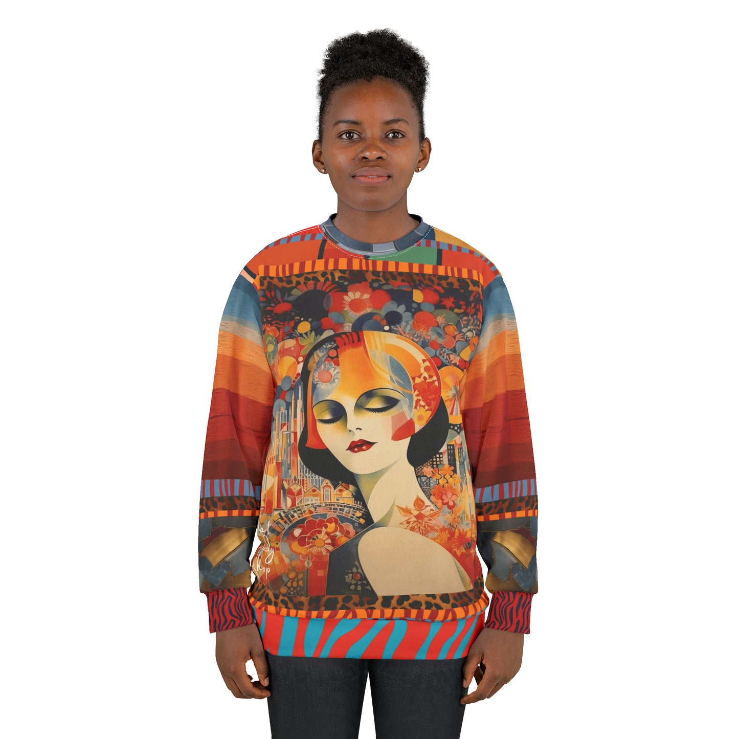 French Girl of the Deco Pop Art Unisex Sweatshirt