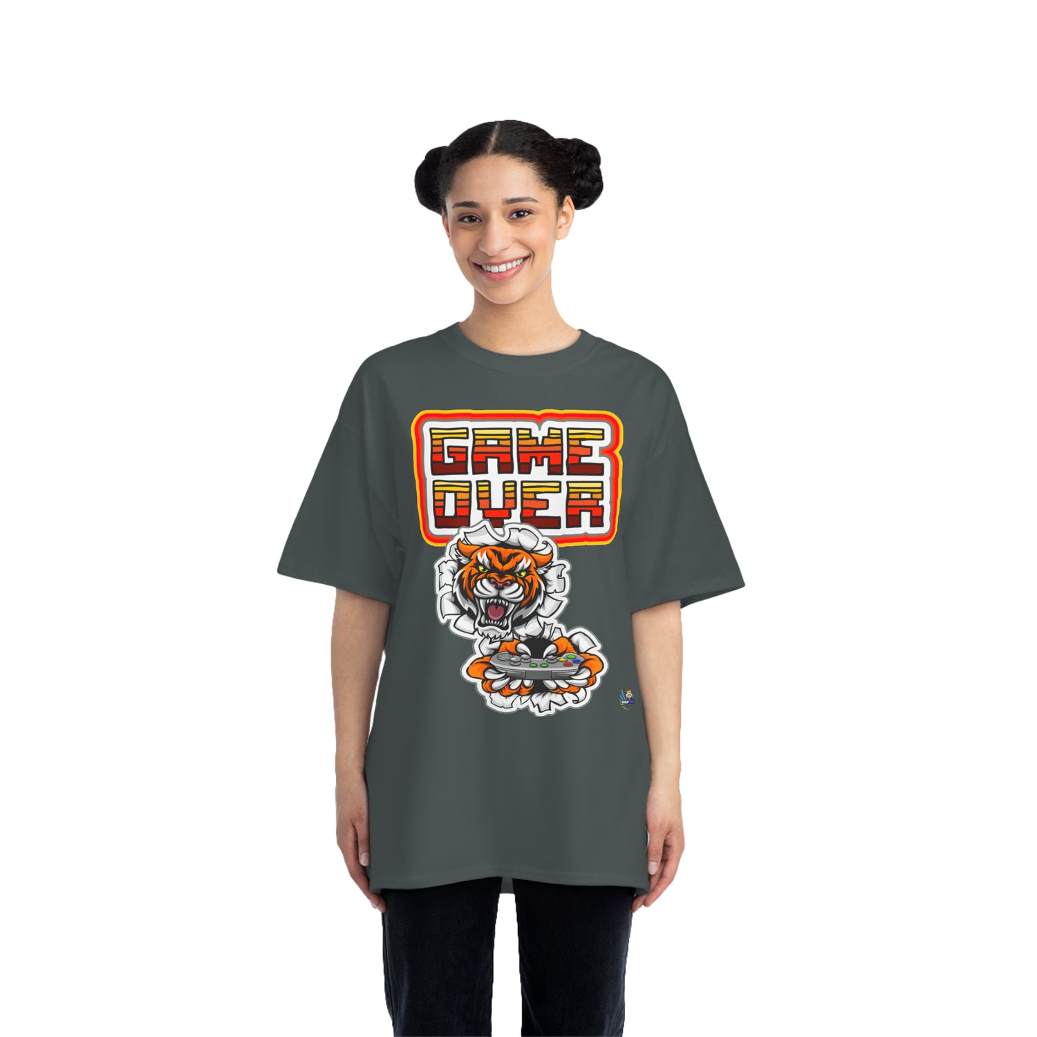 Camiseta de juego unisex de peso pesado Game Over Tiger Edition