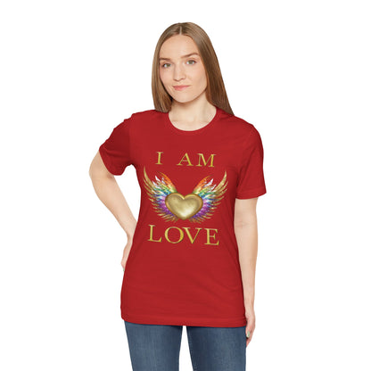 I am Love Angel Wings Short Sleeve Tee