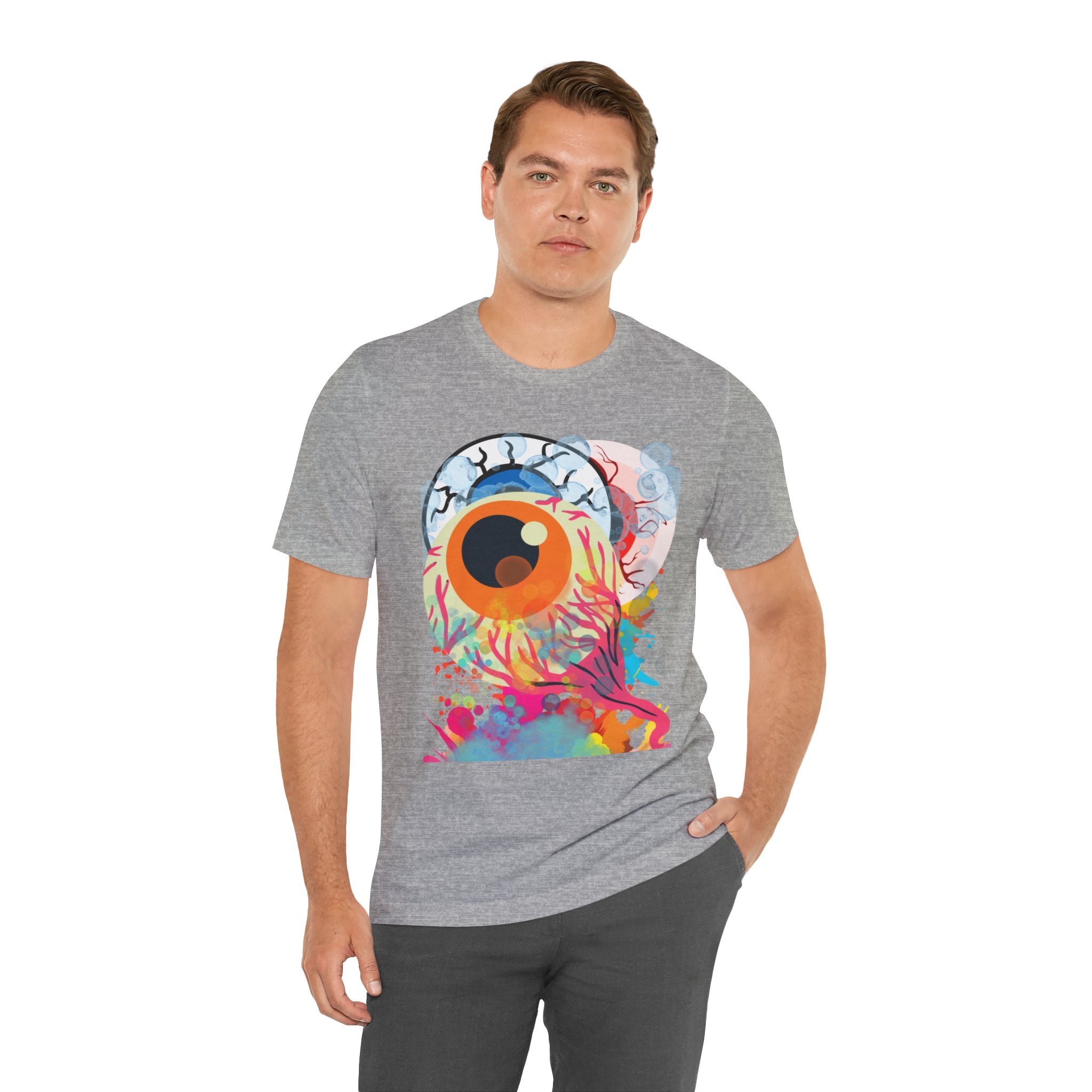 Eyes in Abstract Unisex Short Sleeve Tee