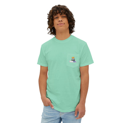 California Dreamin Ocean Wave Stripe Heavyweight Unisex Pocket T-Shirt