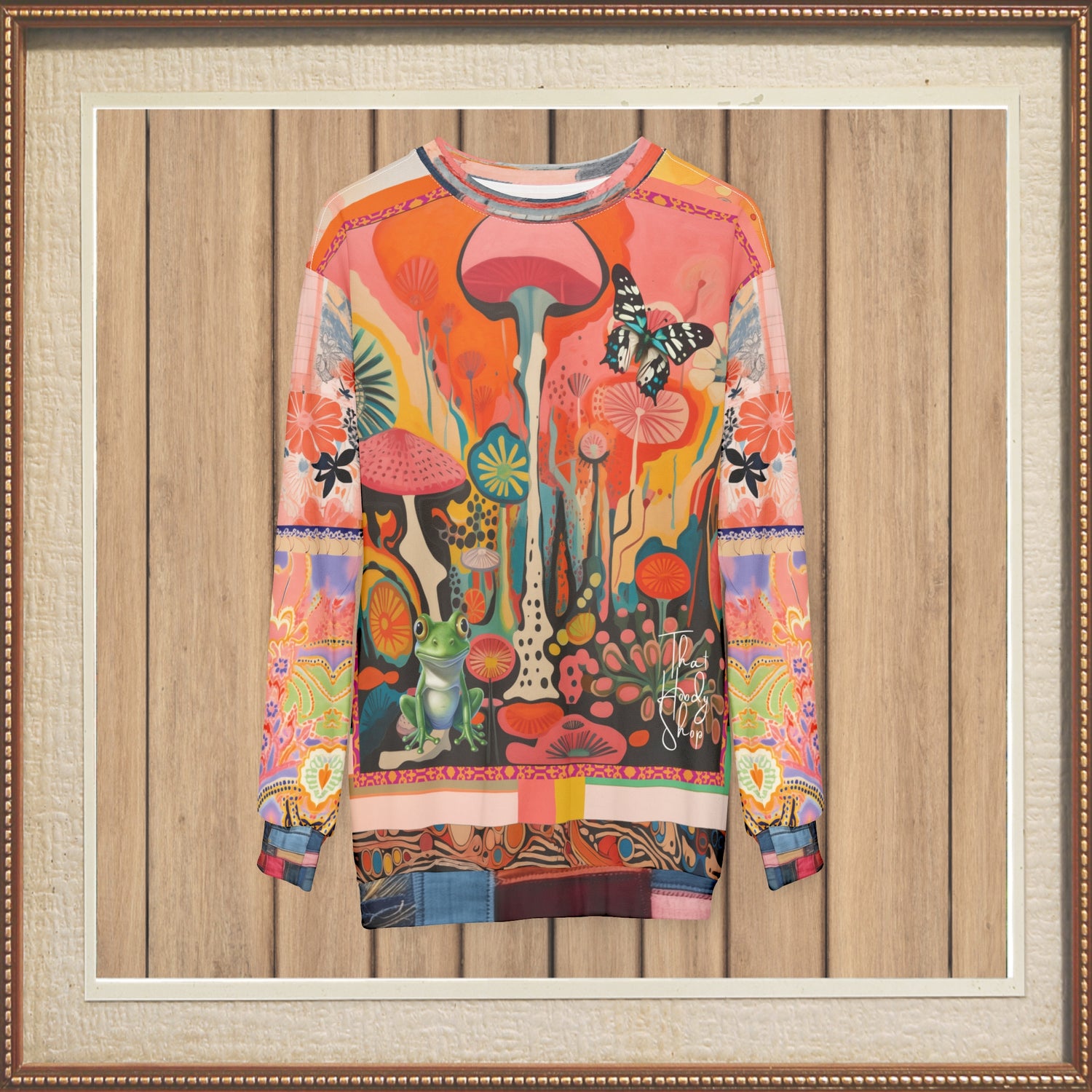 Psychedelic Dreams Abstract Art Unisex Sweatshirt (Gold Label)