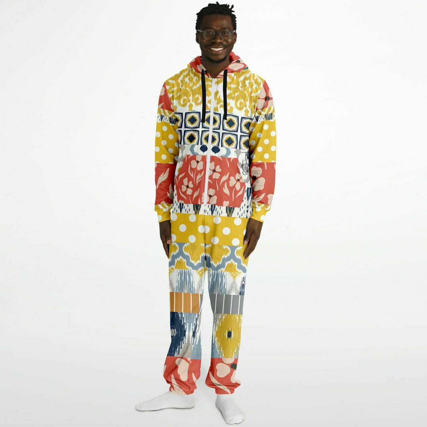 Mameluco polar unisex con patchwork floral de Tallulah Bankhead