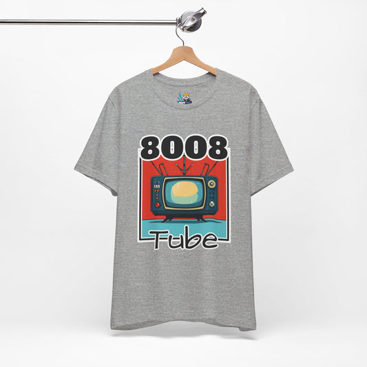 8008 Tube Vintage TV Print Unisex Short Sleeve Tee