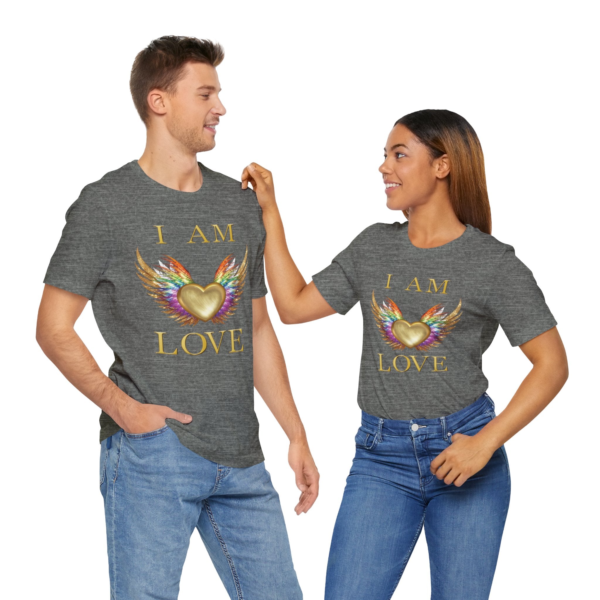 I am Love Angel Wings Short Sleeve Tee