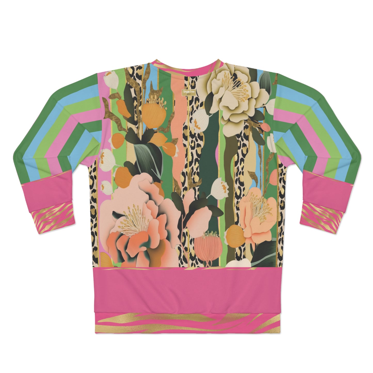 Pink Pouffe Stripe Cheetah Floral Unisex Sweatshirt