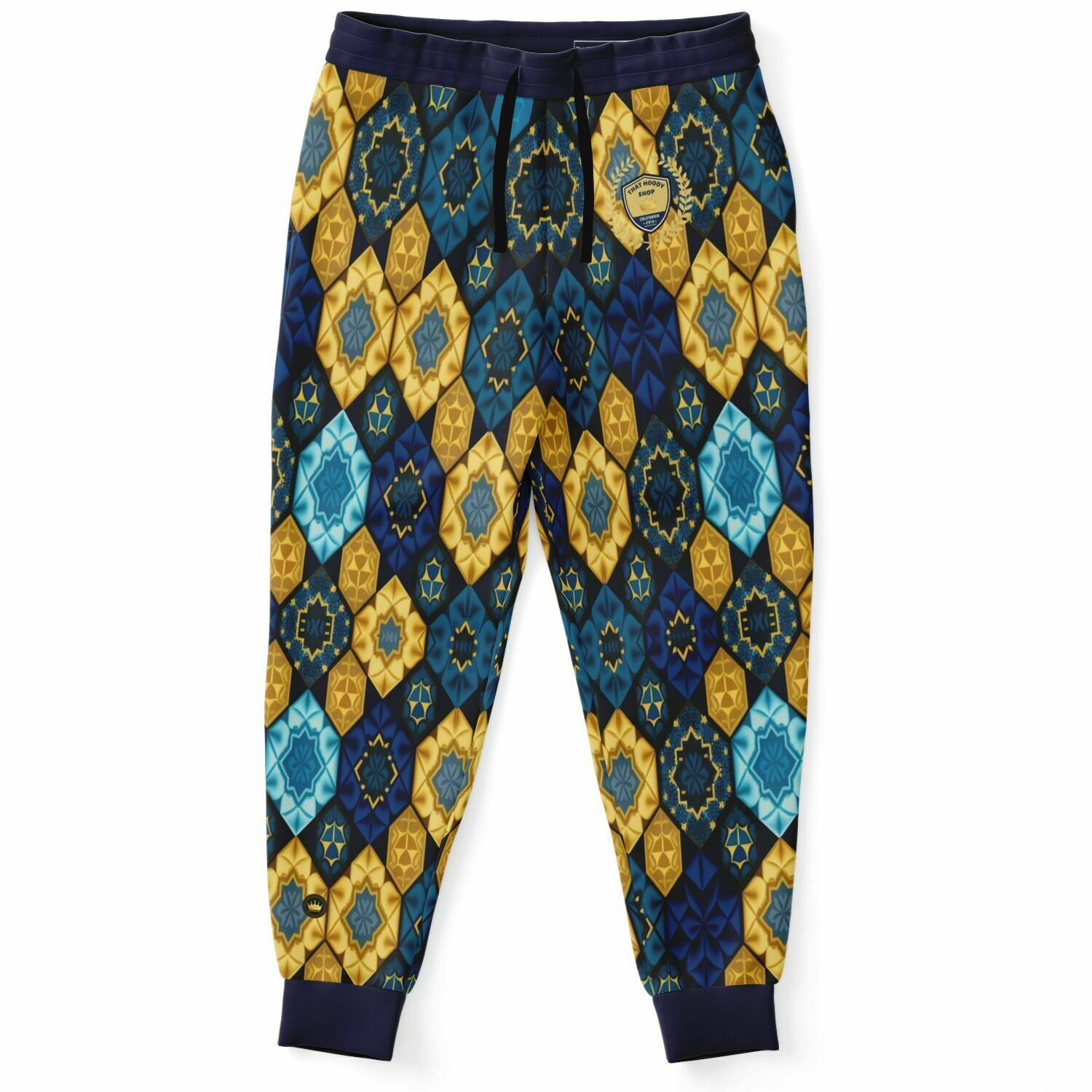 Joggers unisex de poliéster ecológico con patchwork barroco Rear Admiral 