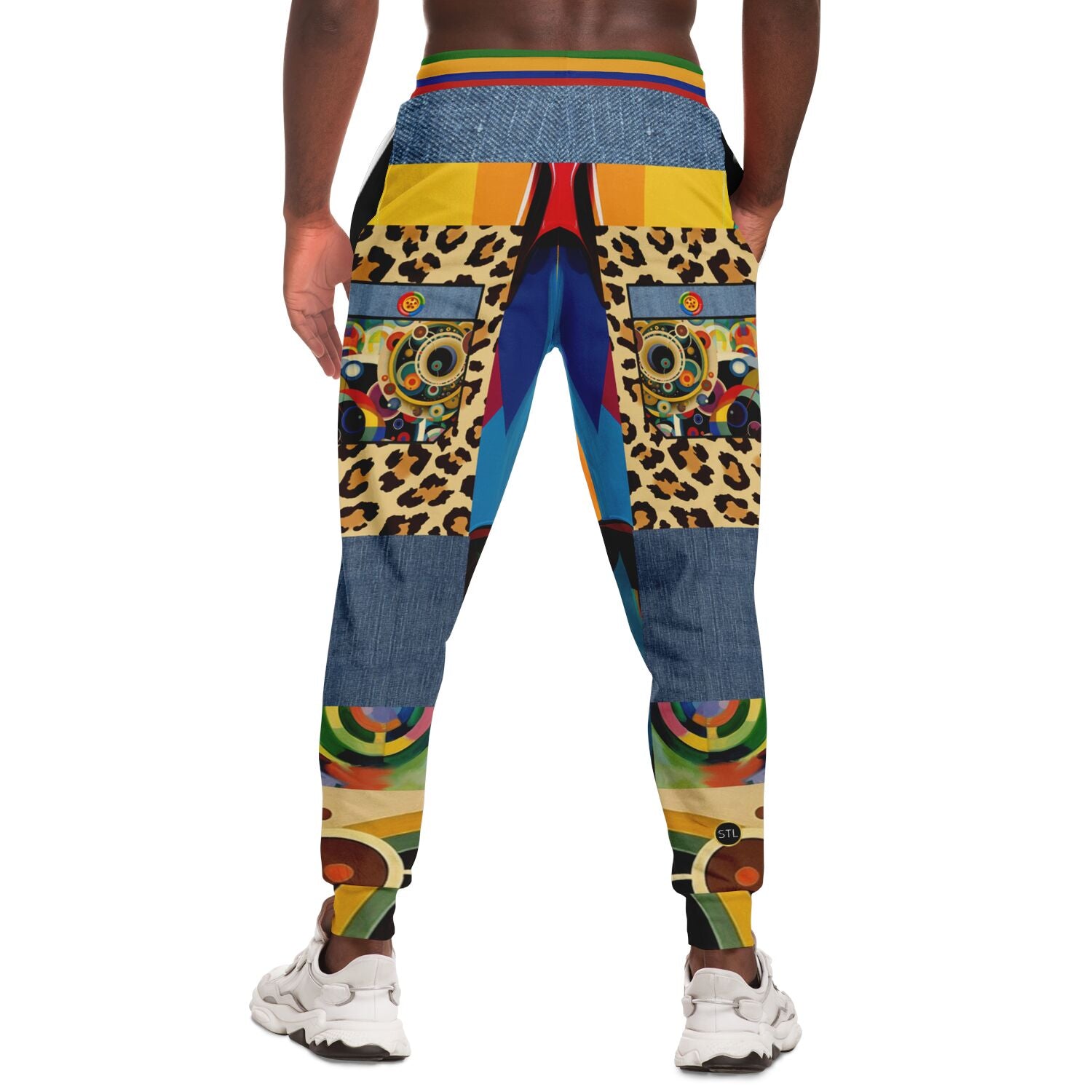 Joggers unisex Afro-Queen Solace Denim Rainbow Eco-Poly 