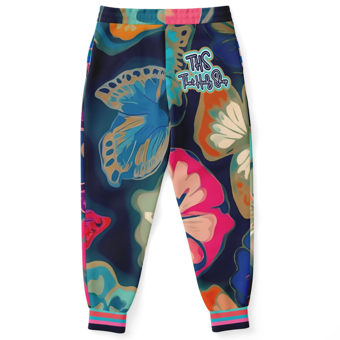 Joggers unisex Midnight Butterfly Melody de eco-poliéster 