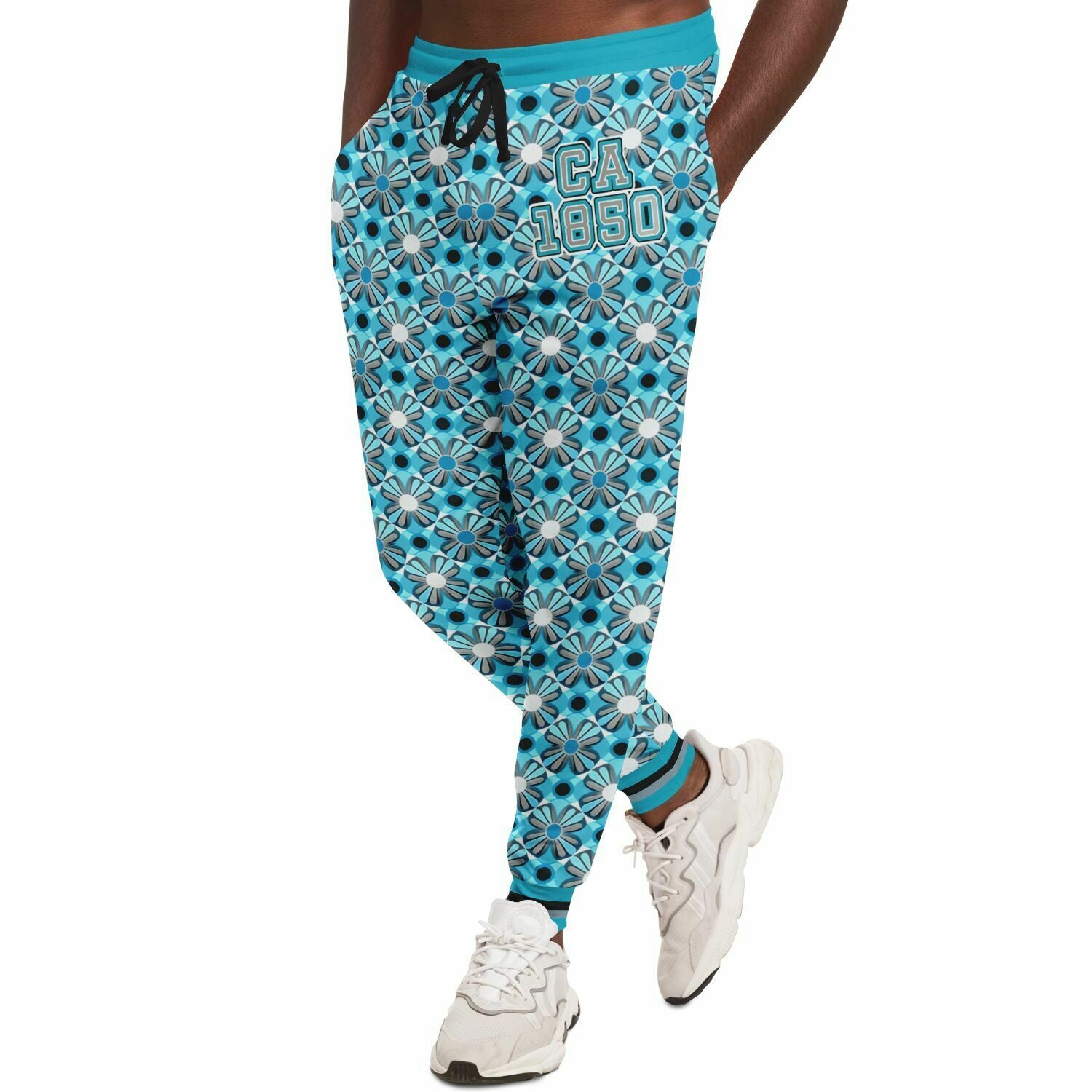 Joggers unisex de poliéster ecológico Blue Daisy Hippie Brigade 