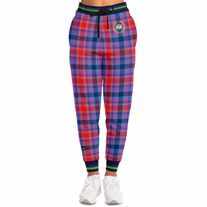 Red Dawn Plaid Eco-Poly Unisex Joggers