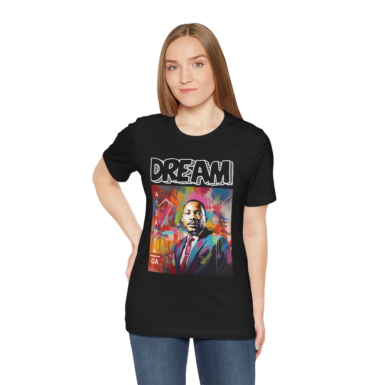 MLK Jr Dream Graffiti Art Unisex Short Sleeve Tee