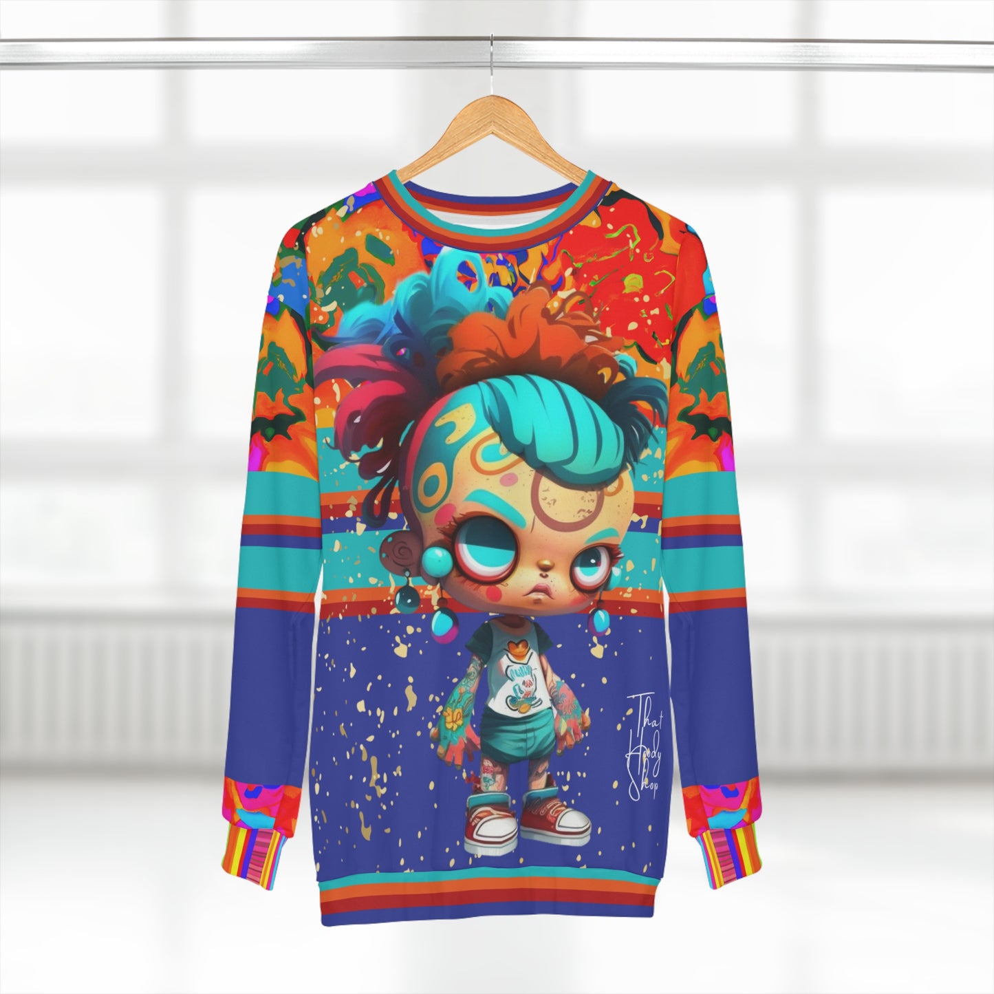 Miss-Spent Youth Graffiti Cupie Doll Unisex Sweatshirt