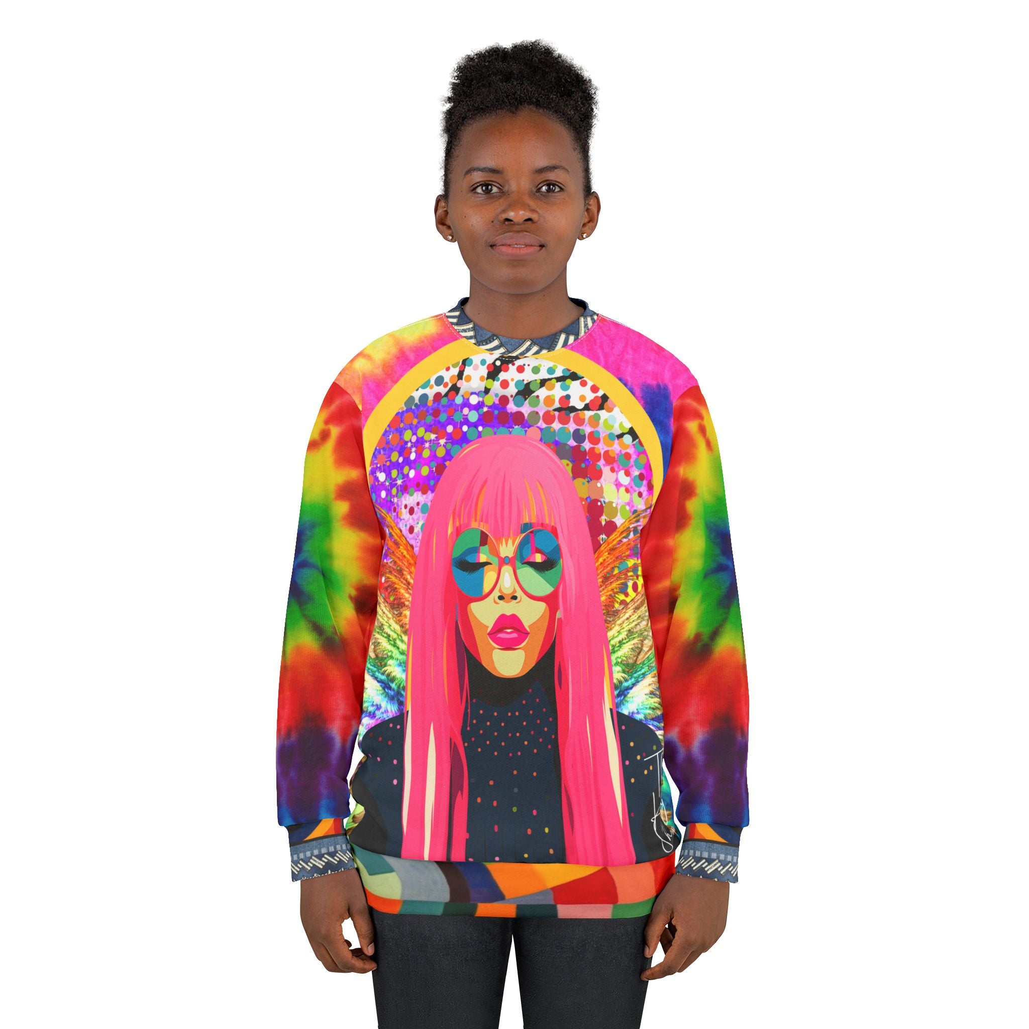 70s Disco Diva Angel Unisex Sweatshirt (Gold Label)