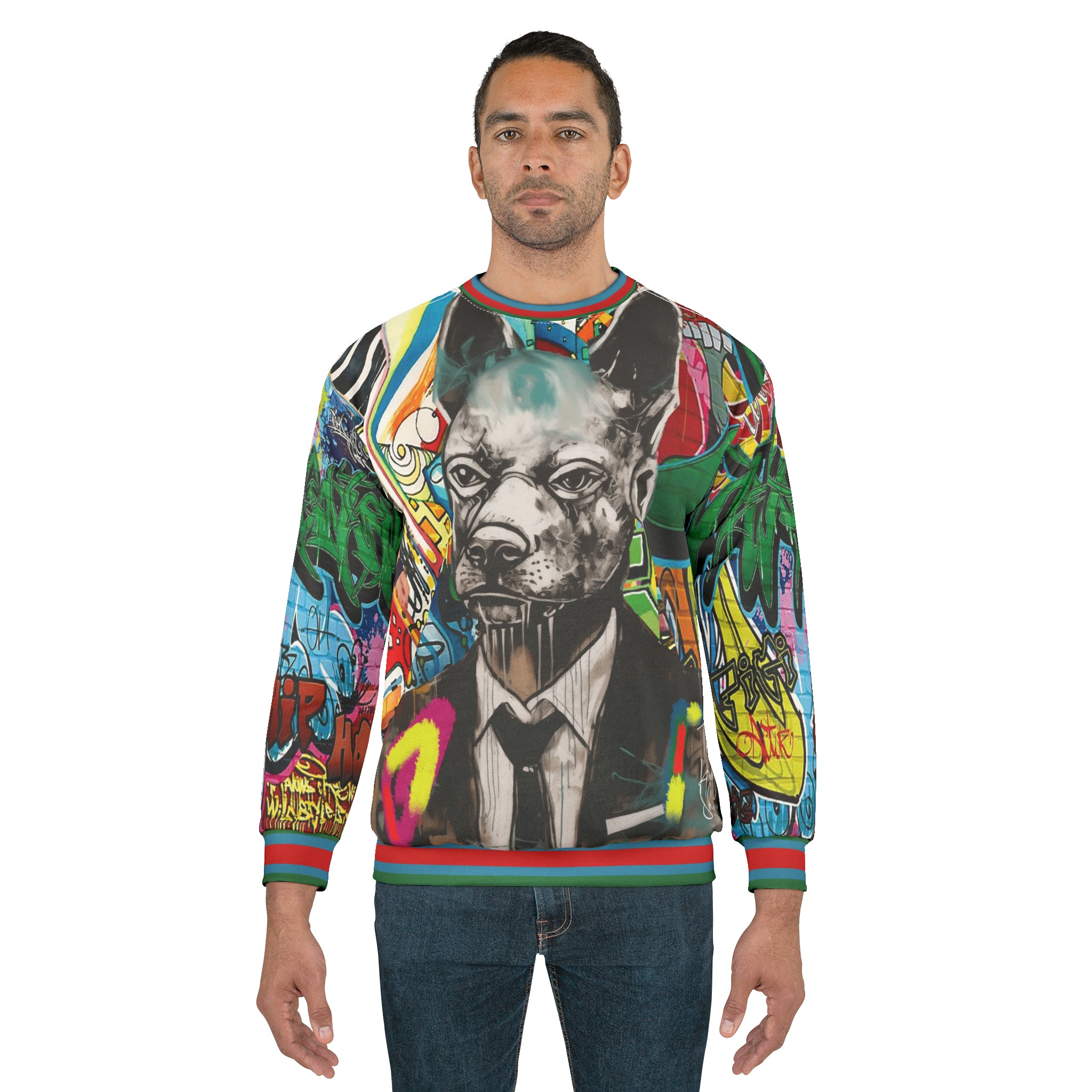 Dog Man Prophecies Graffiti Art Unisex Sweatshirt (Gold Label)