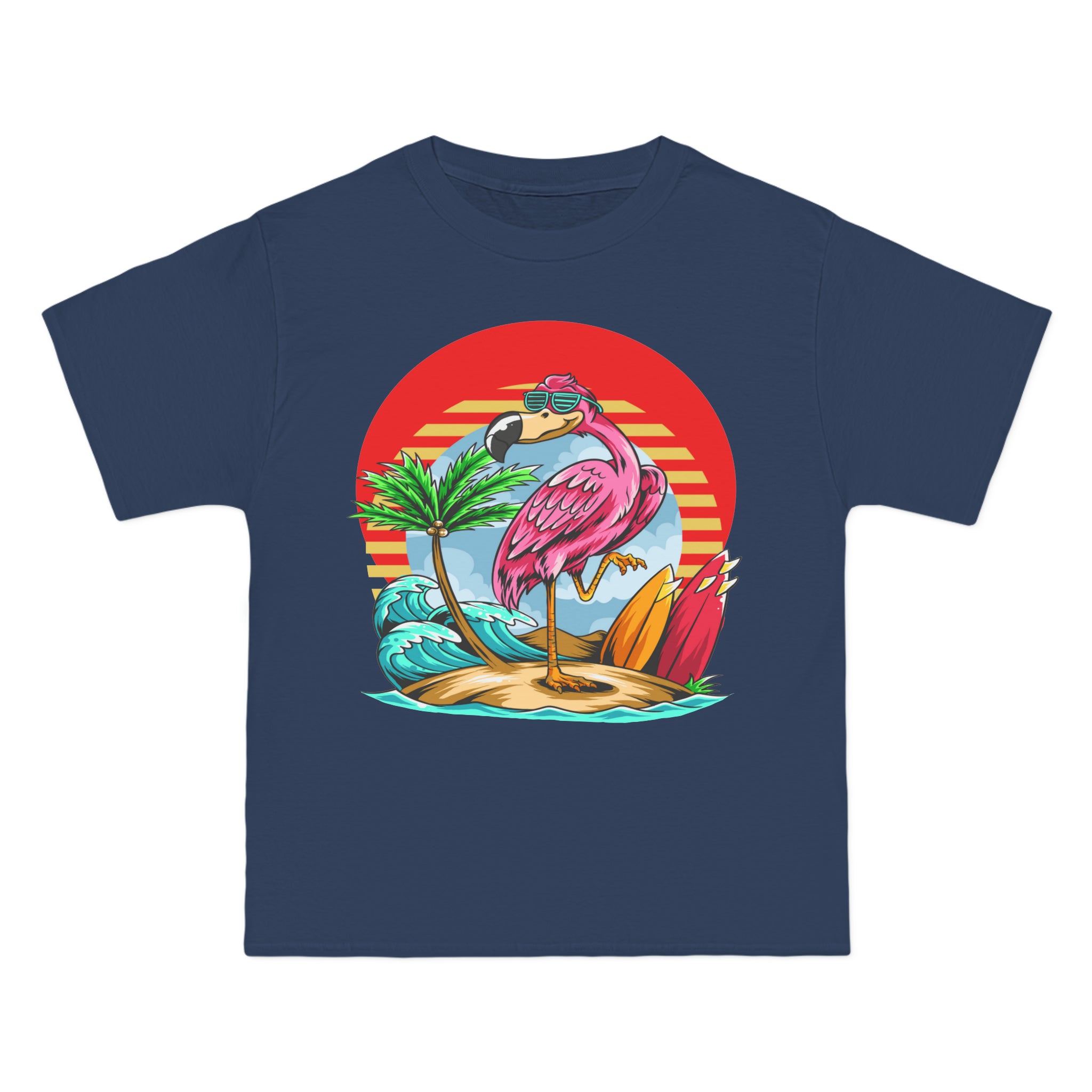 Camiseta pesada La Vida Flamingo Surfing