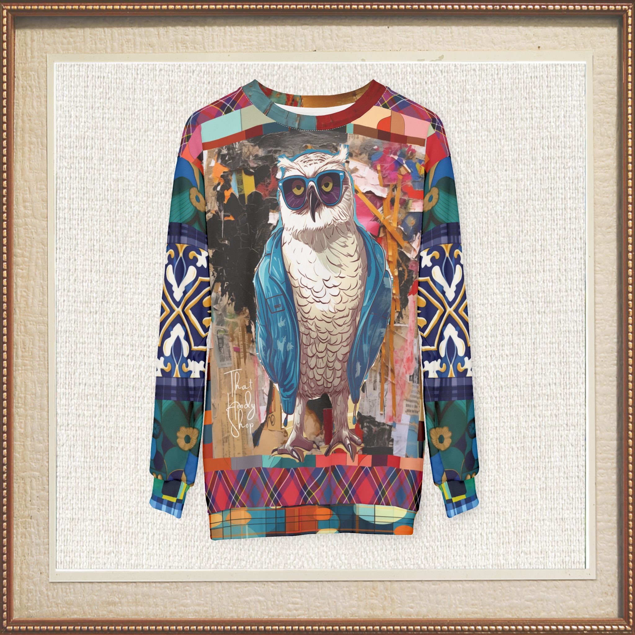 Jacked Up Owl Pop Art Unisex Sweatshirt (Gold Label)