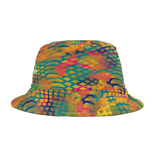 Snakeskin in Rainbow Vibrant Tie-Dye Bucket Hat