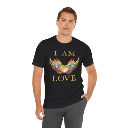 I am Love Angel Wings Short Sleeve Tee