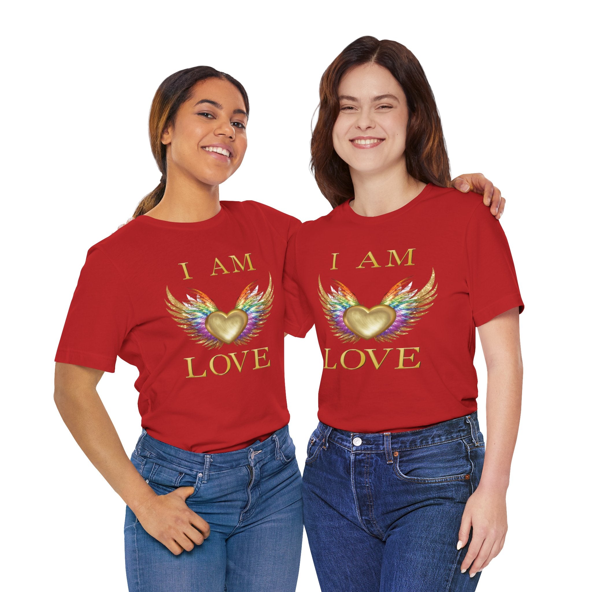 I am Love Angel Wings Short Sleeve Tee