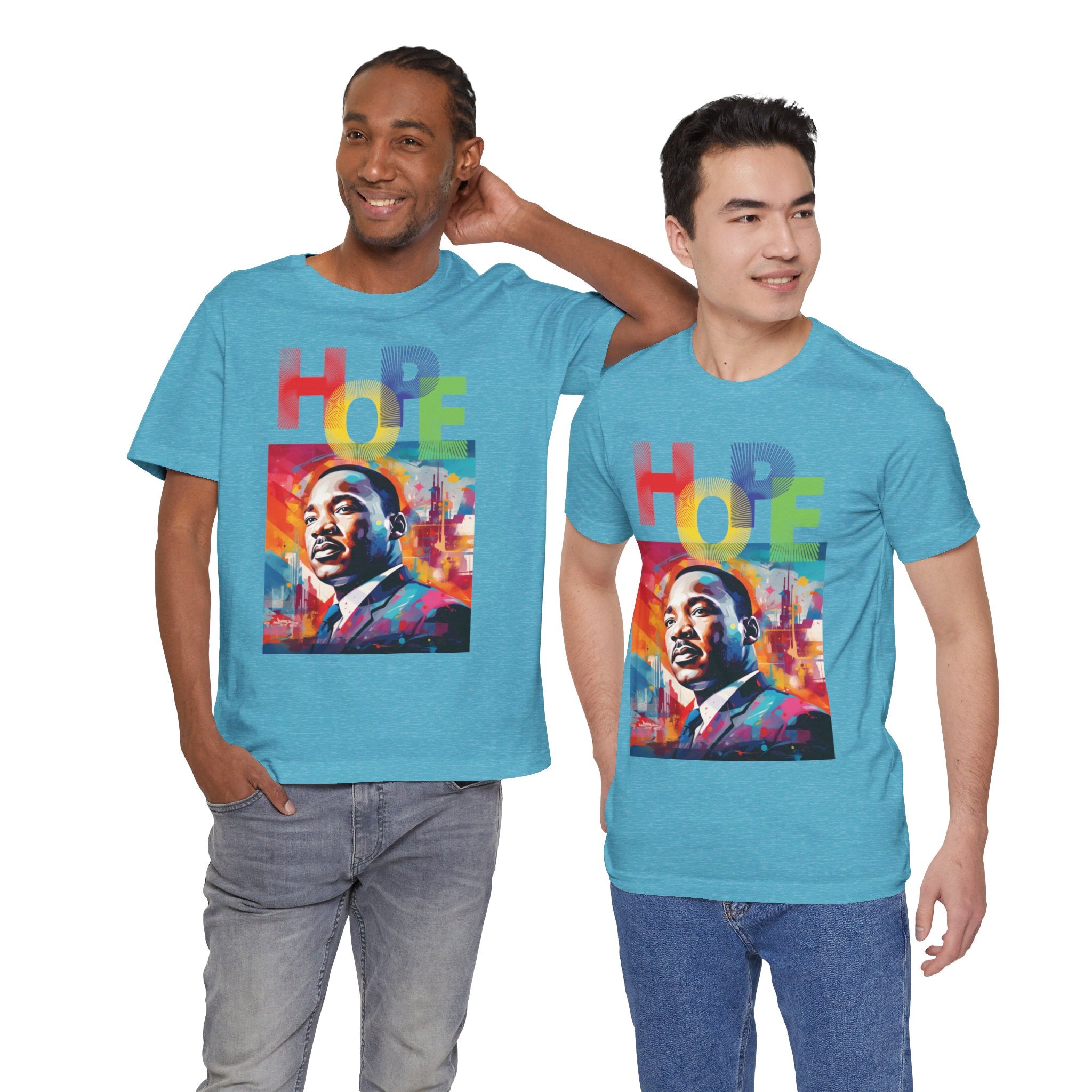 MLK Jr Hope Graffiti Art Unisex Short Sleeve Tee