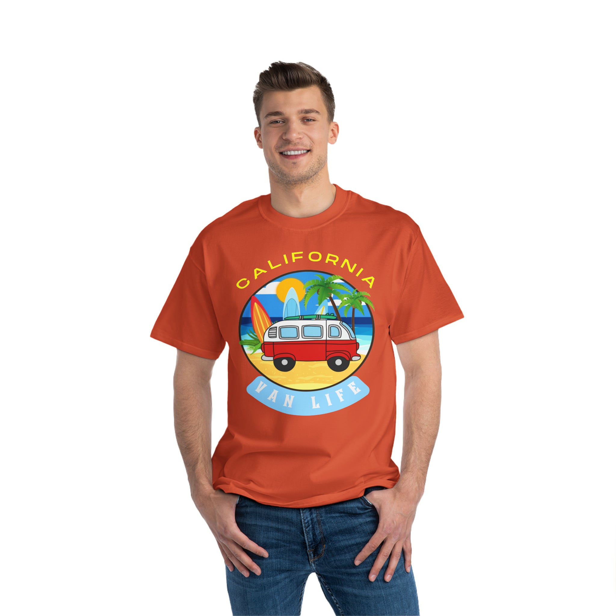 Camiseta de peso pesado Van Life California