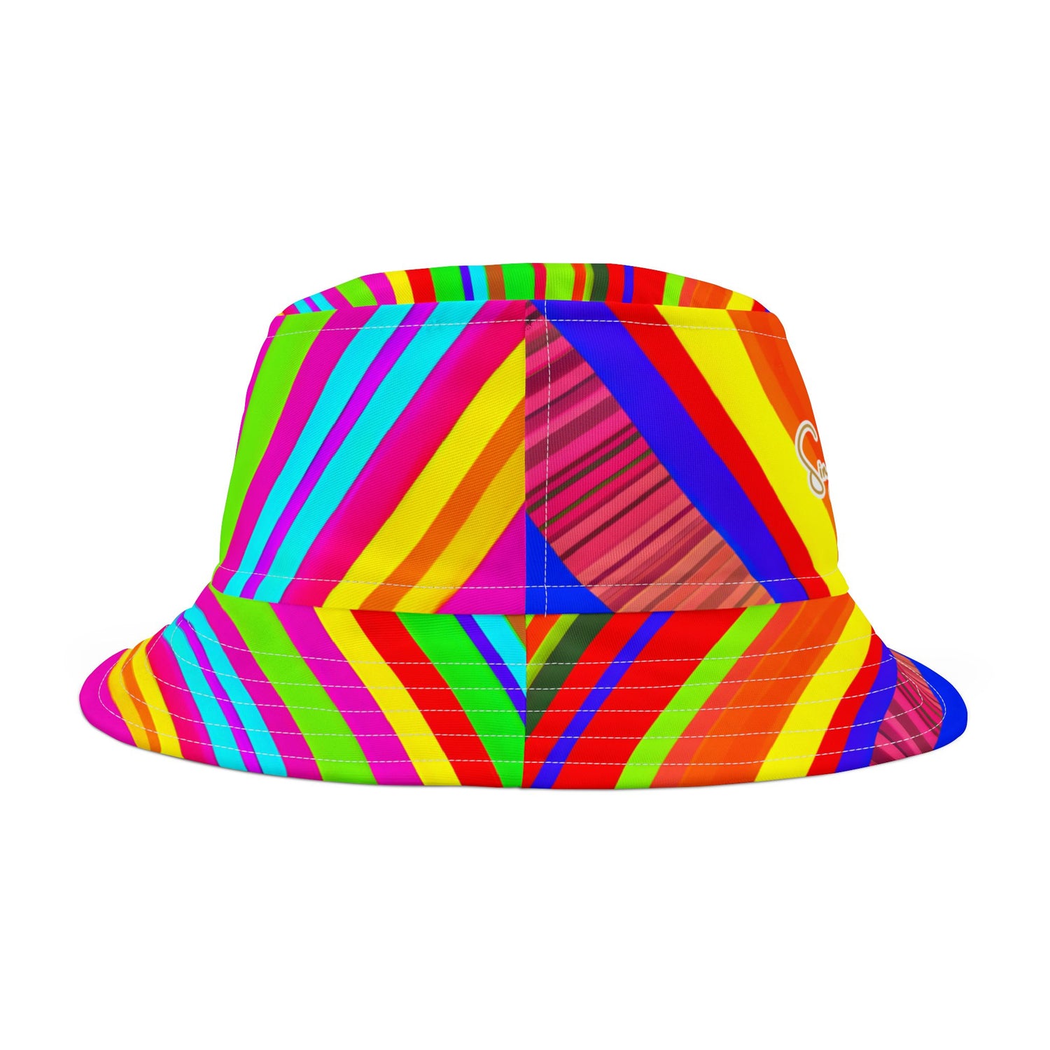 Stripes in Fluorescent Vibrant Striped Bucket Hat