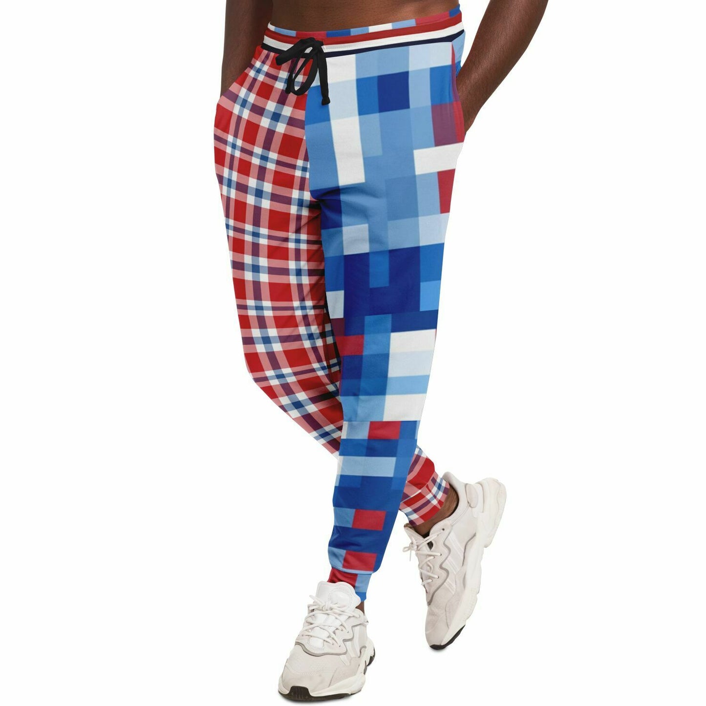 Independence Day Abstract Plaid Eco-Poly Unisex Joggers