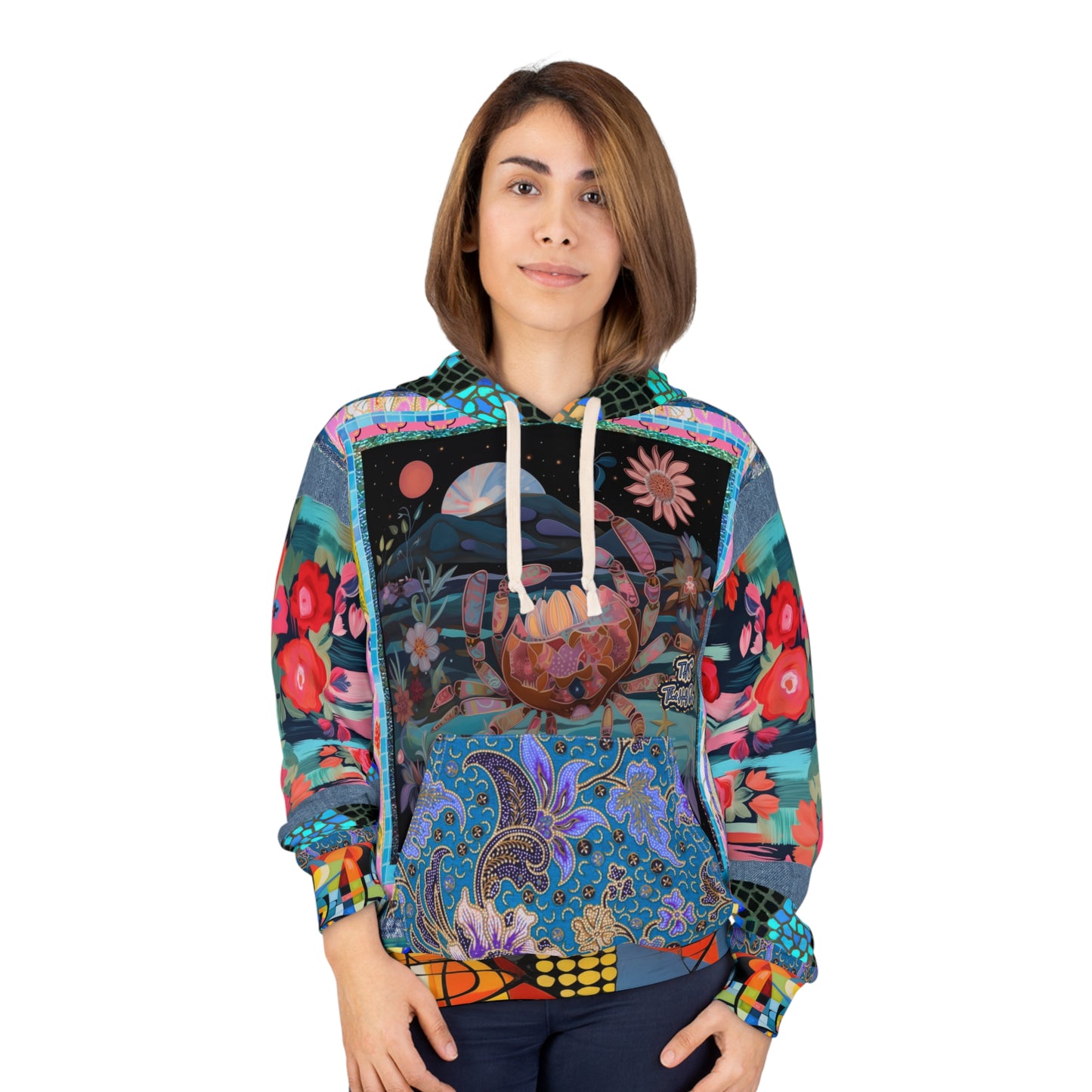 Crab of the Full Moon in Fantasy Unisex Pullover Hoodie