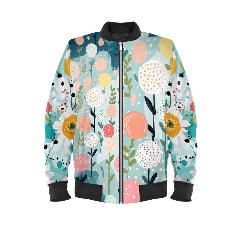 Marigold Poppie Floral Bomber Jacket