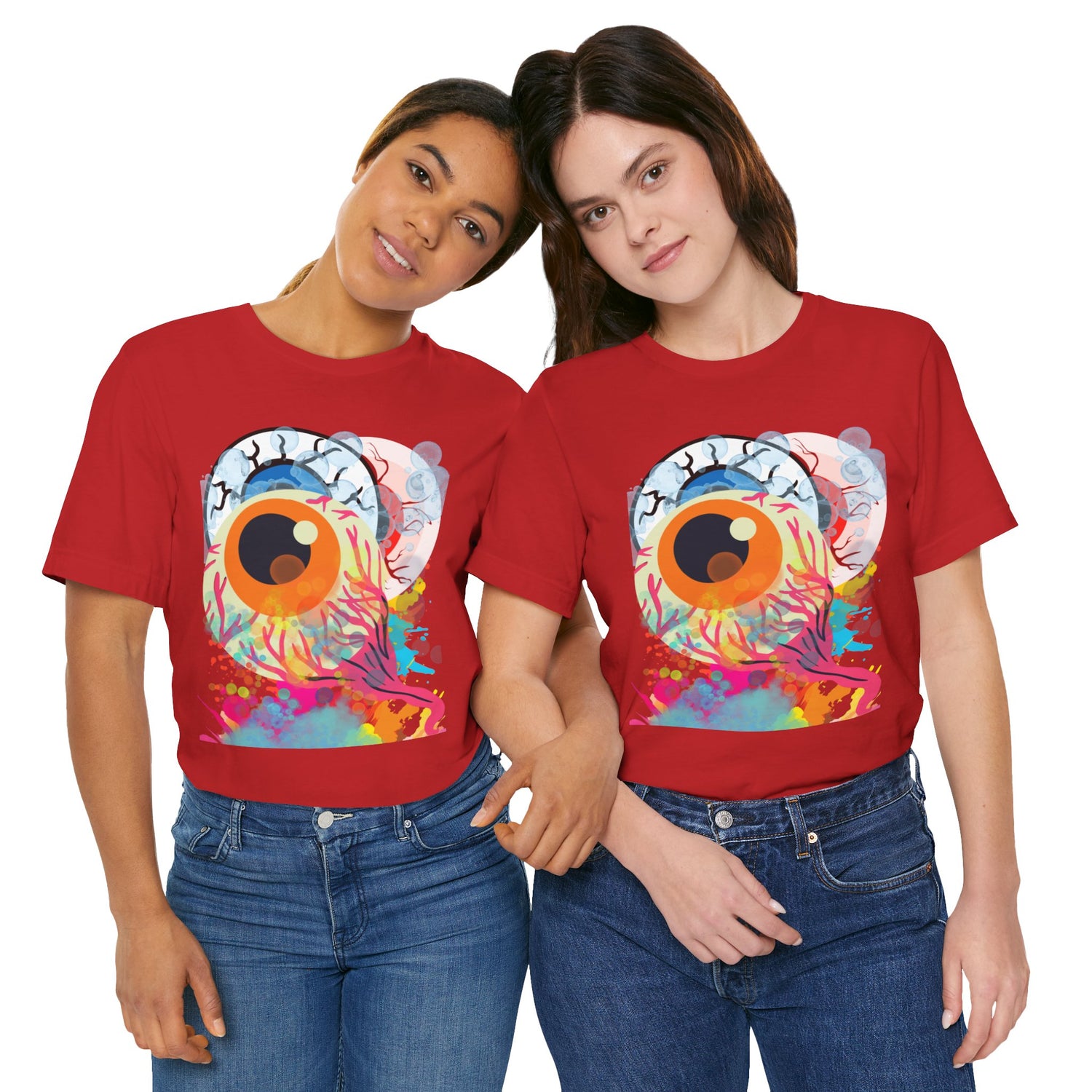 Eyes in Abstract Unisex Short Sleeve Tee