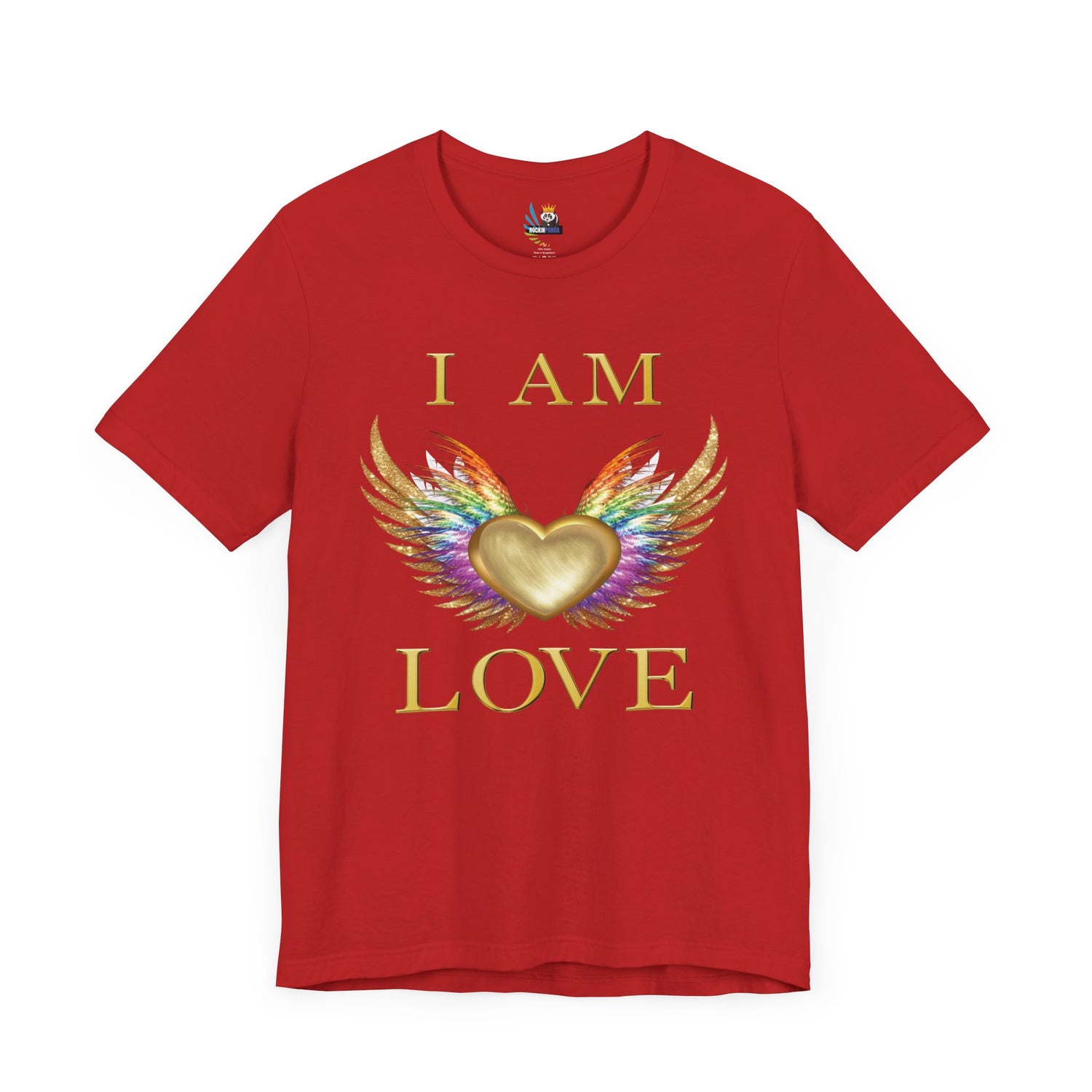 I am Love Angel Wings Short Sleeve Tee